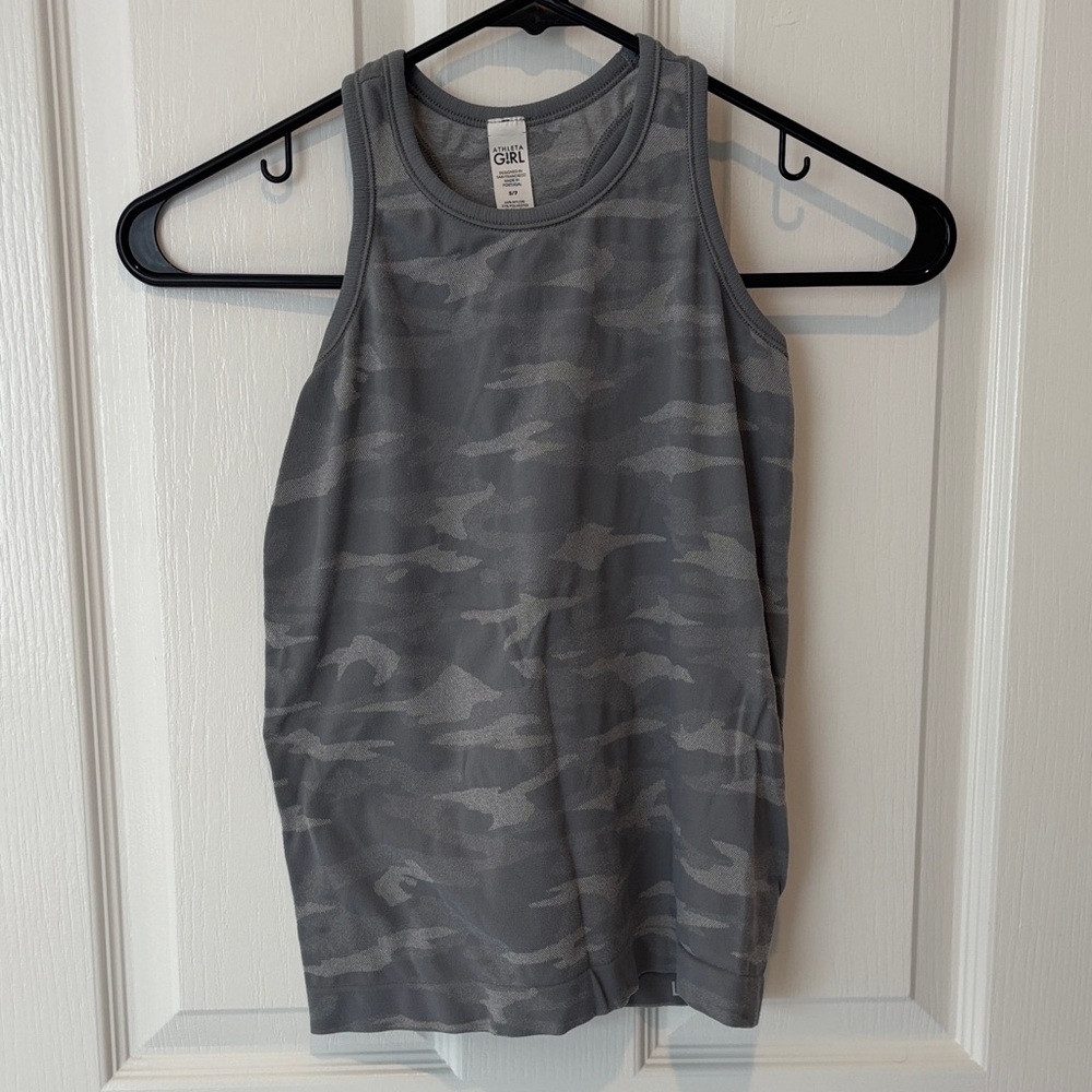 Athleta Gray Camo Kids Tank Top